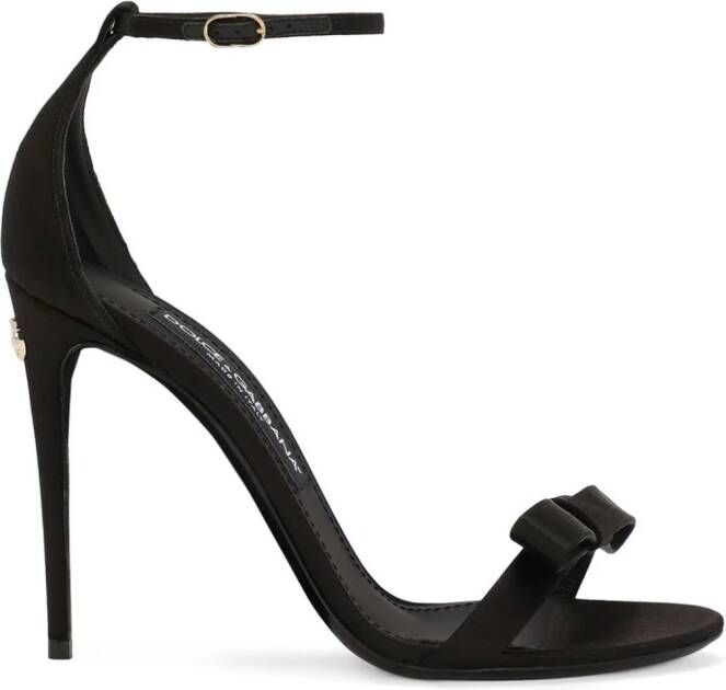 Dolce  Gabbana Keira 105mm satin sandals Black