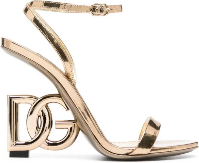 Dolce  Gabbana Keira 105mm leather sandals Gold