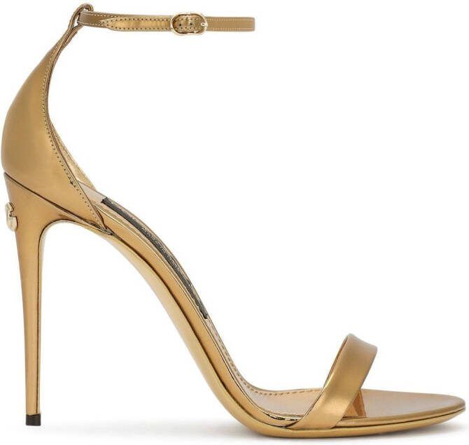 Dolce  Gabbana Keira metallic sandals Gold