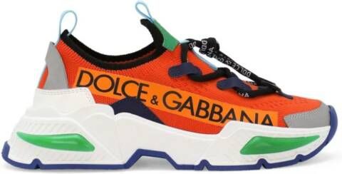 Dolce  Gabbana Kids Airmaster panelled sneakers Orange