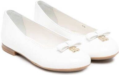 Dolce  Gabbana Kids bow-detail ballerina shoes White