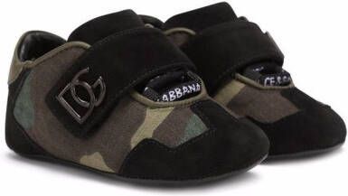 Dolce  Gabbana Kids camouflage-print low-top sneakers Green