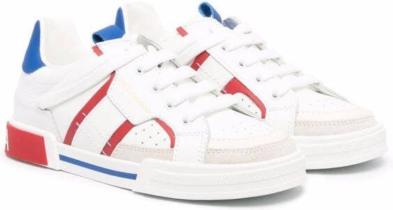 Dolce  Gabbana Kids contrasting details sneakers White