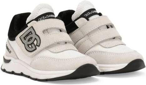 Dolce  Gabbana Kids DG-appliqué touch-strap sneakers Neutrals