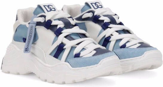 Dolce  Gabbana Kids Airmaster panelled sneakers Blue