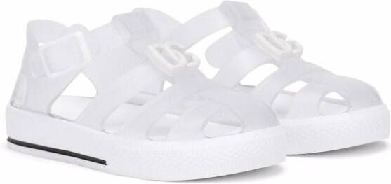 Dolce  Gabbana Kids DG-logo jelly shoes White