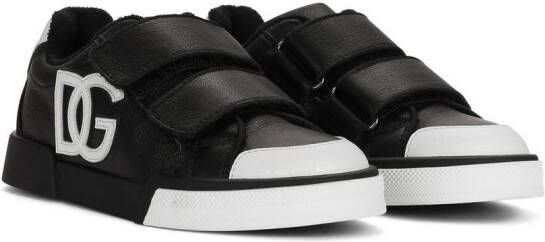 Dolce  Gabbana Kids Portofino Light leather sneakers Black