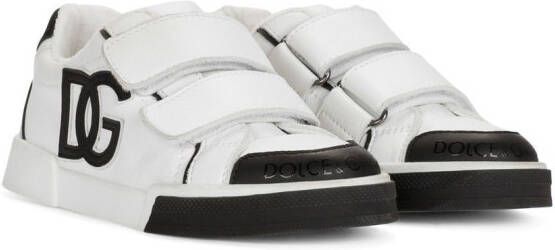Dolce  Gabbana Kids Portofino Light leather sneakers White