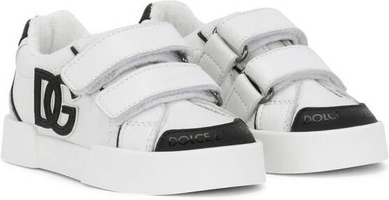 Dolce  Gabbana Kids Portofino Light leather sneakers White