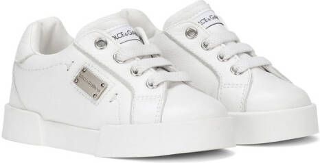 Dolce  Gabbana Kids Portofino Light leather sneakers White