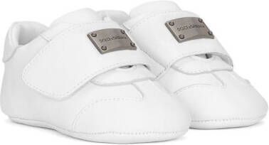 Dolce  Gabbana Kids logo-plaque touch-strap sneakers White