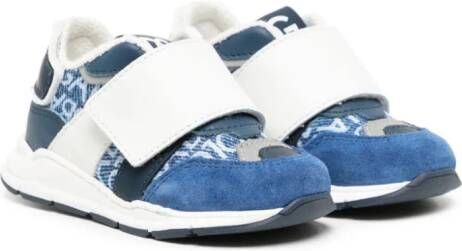 Dolce  Gabbana Kids logo-print panelled sneakers Blue