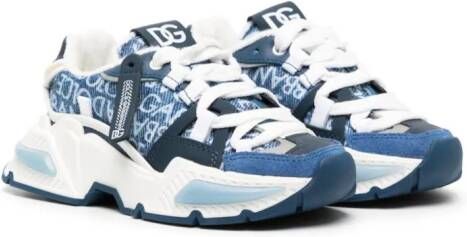 Dolce  Gabbana Kids logo-print sneakers Blue