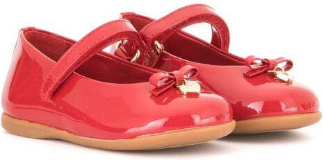 Dolce  Gabbana Kids Mary Jane ballerina shoes Red