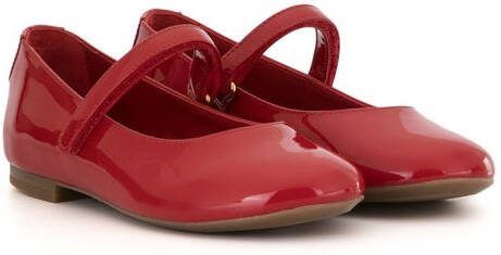 Dolce  Gabbana Kids patent leather Mary Jane shoes Red