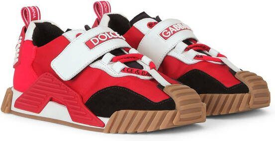 Dolce  Gabbana Kids NS1 touch strap sneakers Red