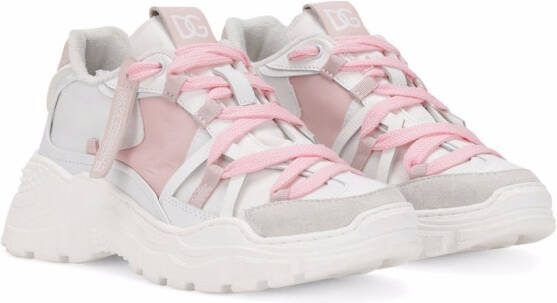 Dolce  Gabbana Kids Airmaster panelled sneakers White