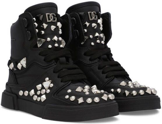 Dolce  Gabbana Kids Portofino high-top sneakers Black