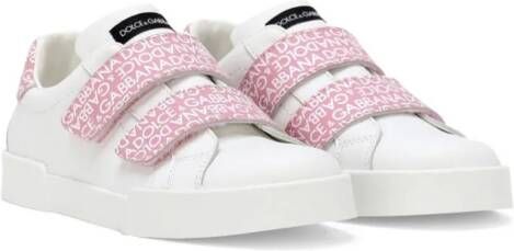 Dolce  Gabbana Kids Portofino touch-strap sneakers White