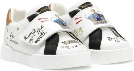 Dolce  Gabbana Kids printed Portofino sneakers White