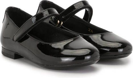 Dolce  Gabbana Kids varnished ballerina shoes Black