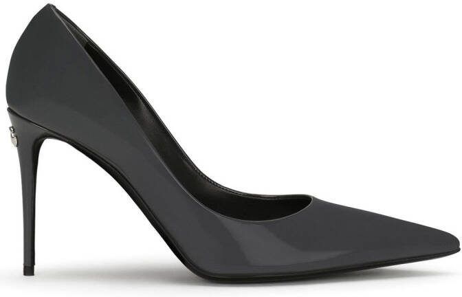 Dolce  Gabbana KIM DOLCEGABBANA 90mm patent leather pumps Grey