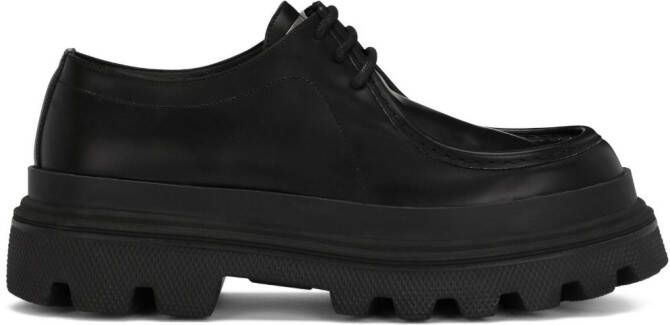 Dolce  Gabbana leather derby shoes Black
