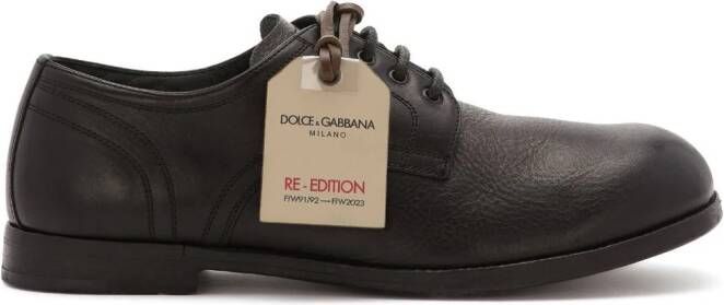 Dolce  Gabbana leather derby shoes Black