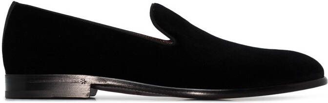 Dolce  Gabbana Leonardo velvet slippers Black