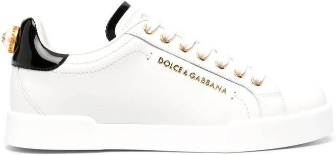 Dolce  Gabbana logo-embellished low-top sneakers White