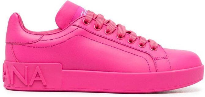 Dolce  Gabbana logo low-top sneakers Pink