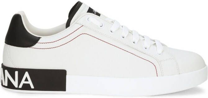 Dolce  Gabbana logo-patch low-top sneakers White