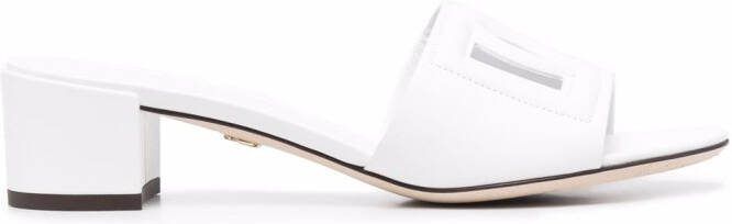 Dolce  Gabbana 40mm DG-logo mules White