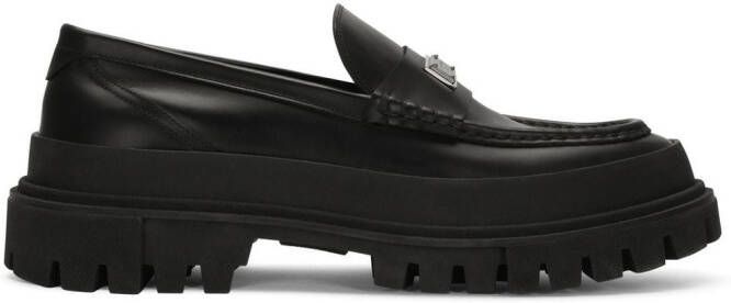 Dolce  Gabbana chunky leather loafers Black