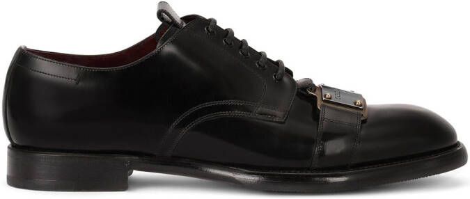 Dolce  Gabbana logo-plaque Derby shoes Black