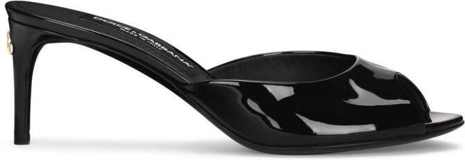 Dolce  Gabbana 60mm patent leather mules Black