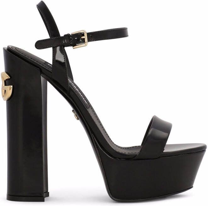 Dolce  Gabbana 145mm Keira platform sandals Black