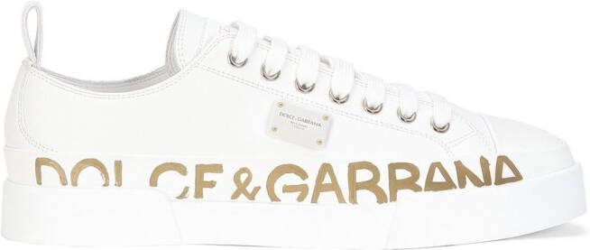 Dolce  Gabbana logo-print low-top sneakers White