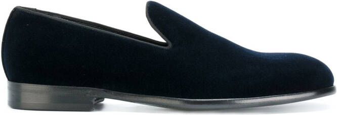 Dolce  Gabbana velvet slippers Blue