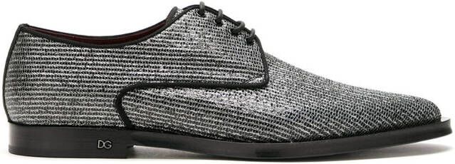 Dolce  Gabbana Millennials metallic Derby shoes Black