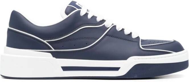 Dolce  Gabbana New Roma leather sneakers Blue