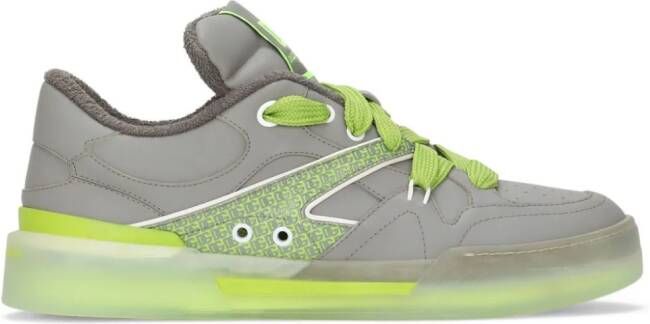Dolce  Gabbana New Roma logo-patch low-top sneakers Grey