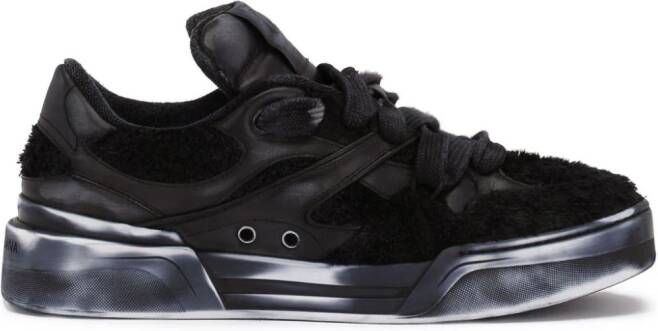 Dolce  Gabbana New Roma panelled sneakers Black