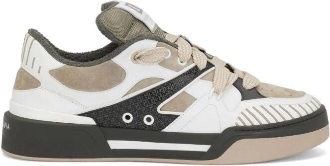 Dolce  Gabbana New Roma panelled sneakers Neutrals