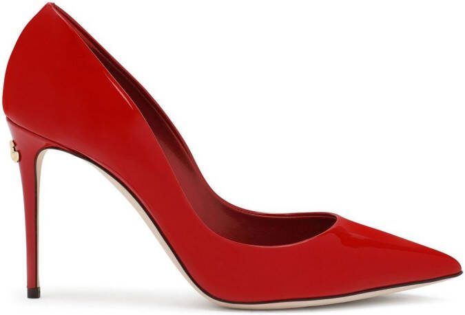 Dolce  Gabbana 90mm patent leather pumps Red