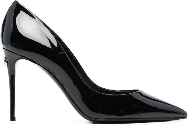 Dolce  Gabbana Cardinale 90mm patent leather pumps Black