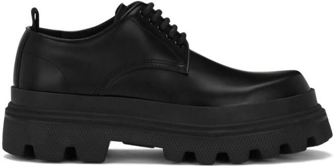 Dolce  Gabbana platform leather derby shoes Black