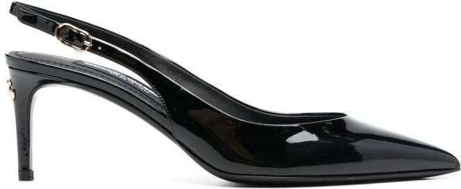 Dolce  Gabbana point-toe slingback pumps Black