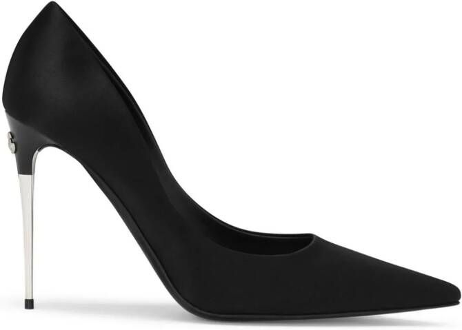 Dolce  Gabbana 105mm pointed leather pumps Black