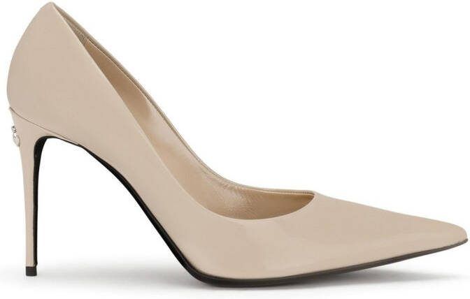 Dolce  Gabbana KIM DOLCEGABBANA 90mm patent leather pumps Neutrals